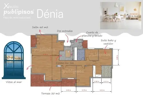 plano para vender piso en Dénia